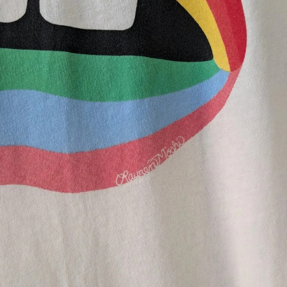 Lauren Moshi Edda Rainbow Gap Mouth Tee - Picture 3 of 8